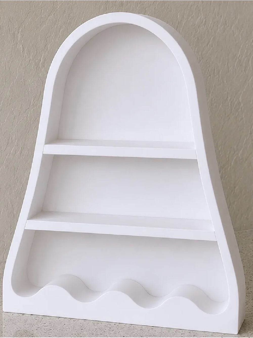 Unbranded White Arched Wall Shelf with Scalloped Base